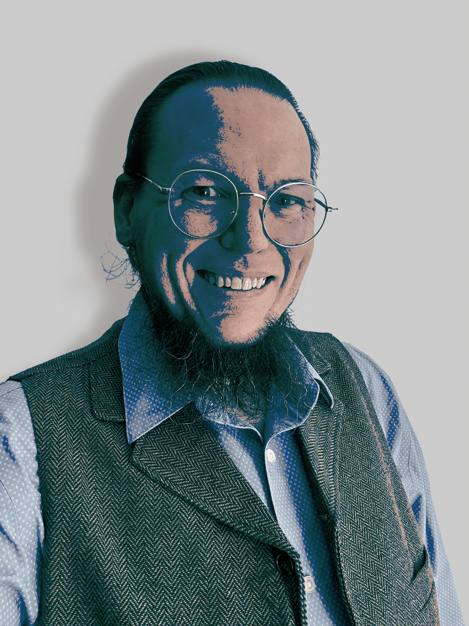 portrait of Pete Brown with blended colors