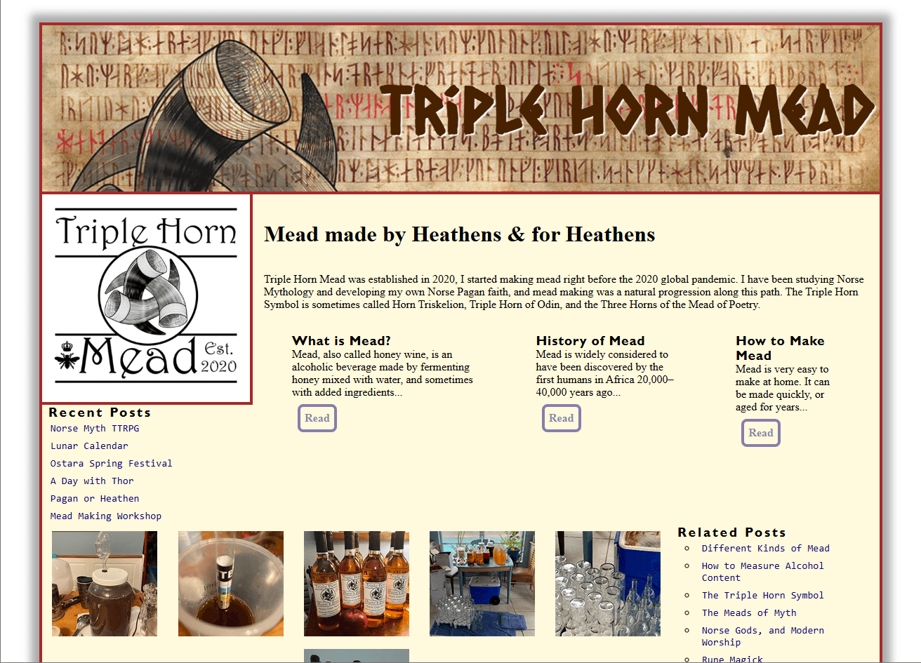flexbox page for Triple Horn Mead