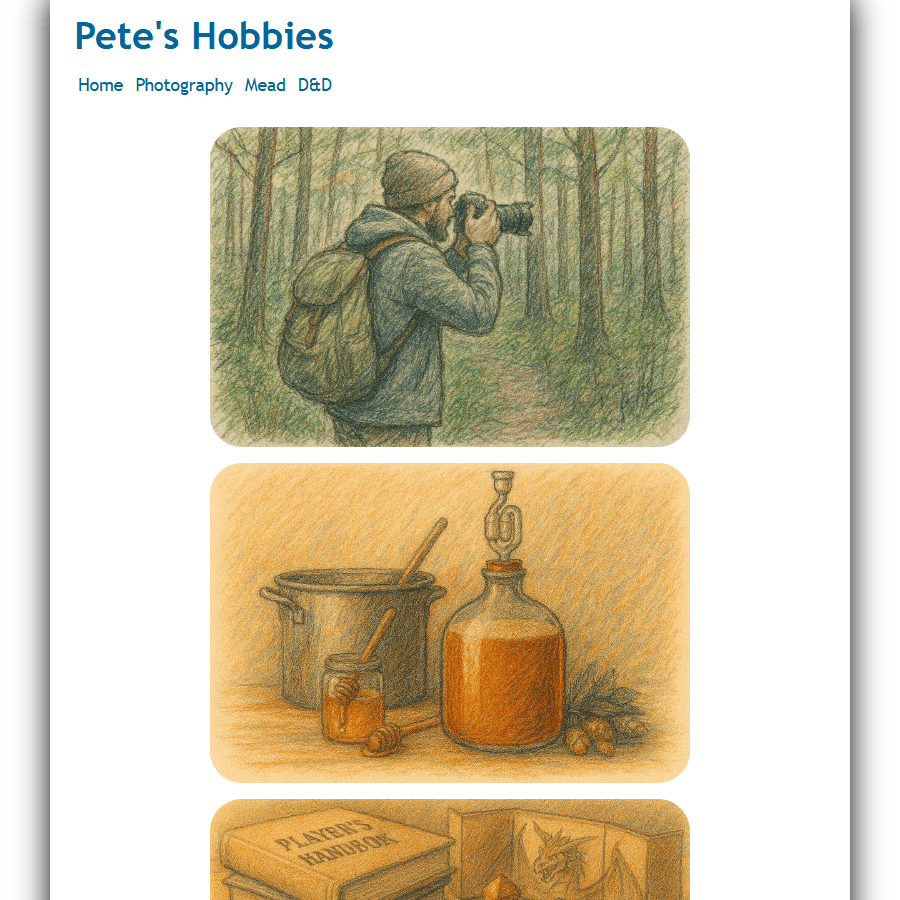 Pete's Hobbies Site